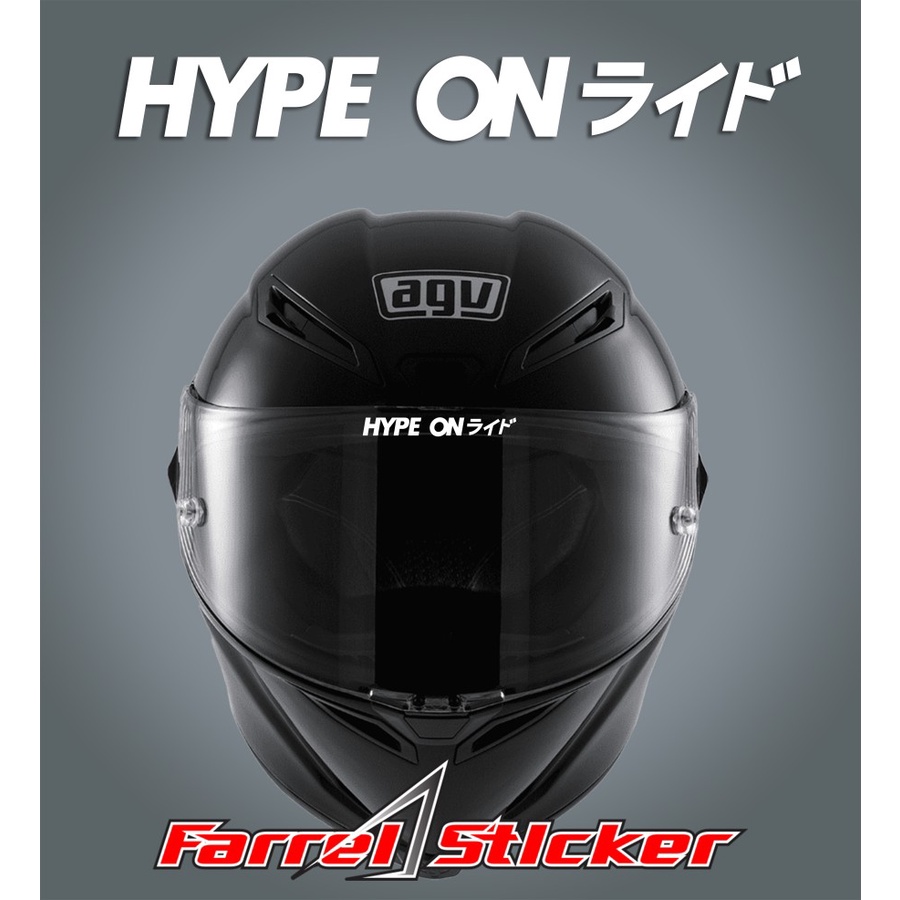 Stiker helm sticker HYPE ON RIDE