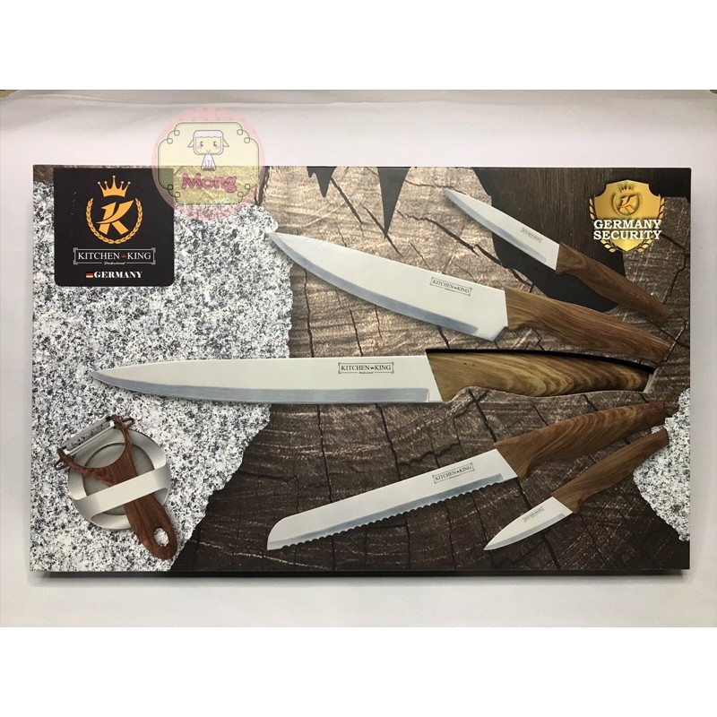 set Pisau Kitchen King Professional Germany Security Mirror Polished Surface Ergonomic Handle