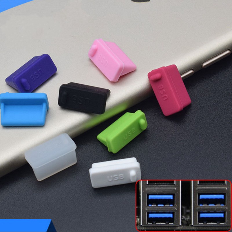 [Colorful Anti Dust Plug for Laptop] [Silicone Cover Stopper Laptop Dustproof USB Interface Waterproof Cover]