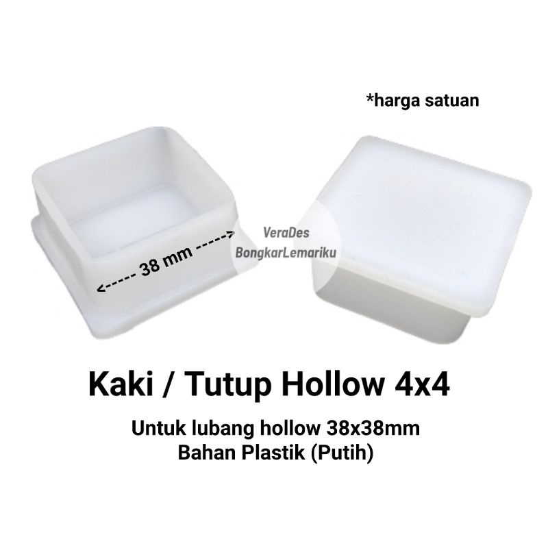 Tutup Hollow 4x4 Plastik / Kaki Kursi Meja Holo