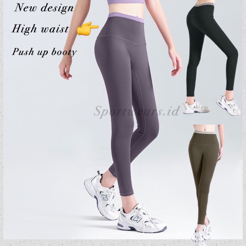 Promo 10.10!! Celana Highwaist Olahraga Legging Gym Fitness Yoga