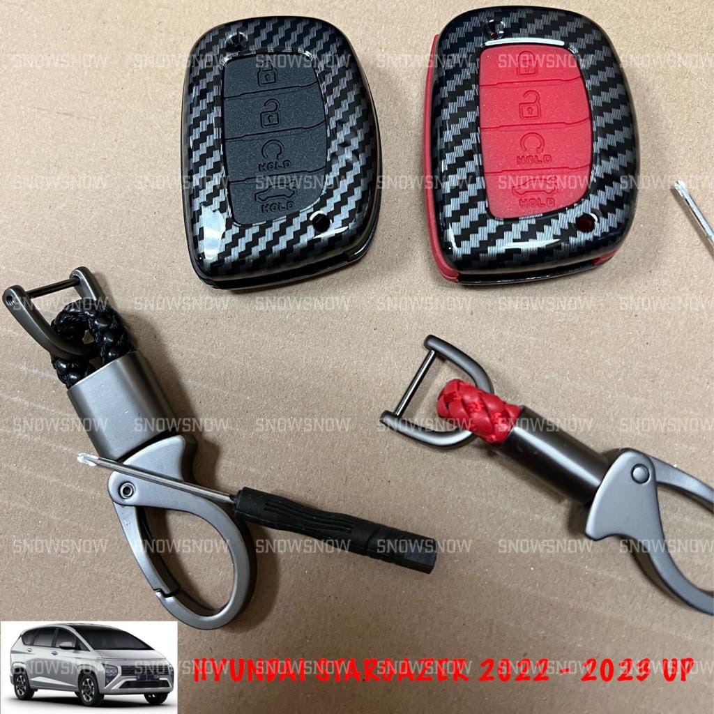 Casing Remote Kunci Case Hyundai Stargazer 2022 2023 UP Carbon