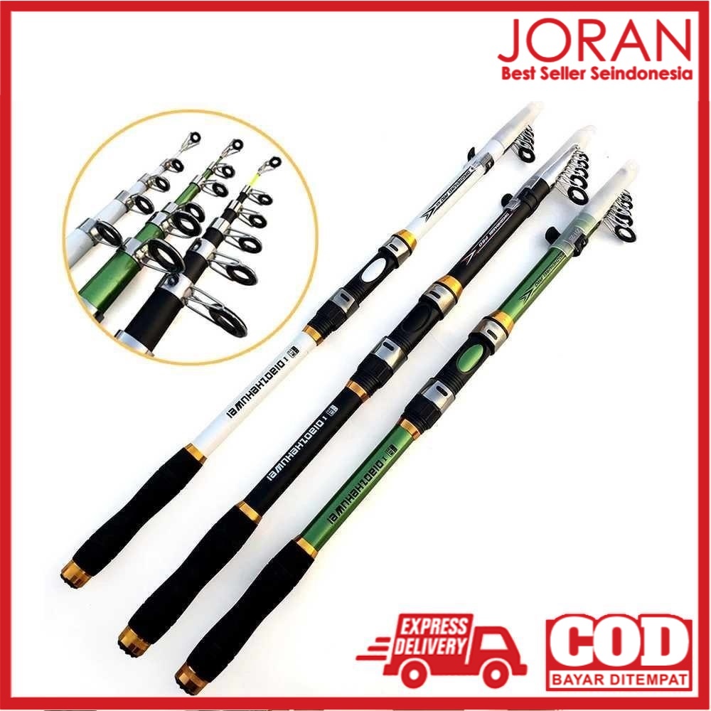 Joran Pancing Spinning Telescopic Carbon Fiber 210cm/ 240cm/ 270cm/ 300cm