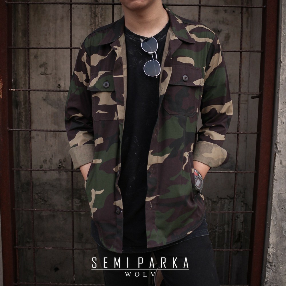 COD JACKET LORENG CAMO PRIA SEMI PARKA LORENG-Jaket Pria