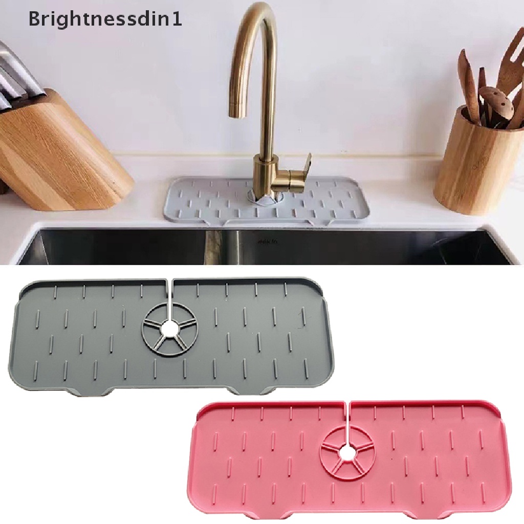 (Brightnessdin1) Pad / Mat Pengering Keran Air Bahan Silikon Untuk Perlengkapan Dapur