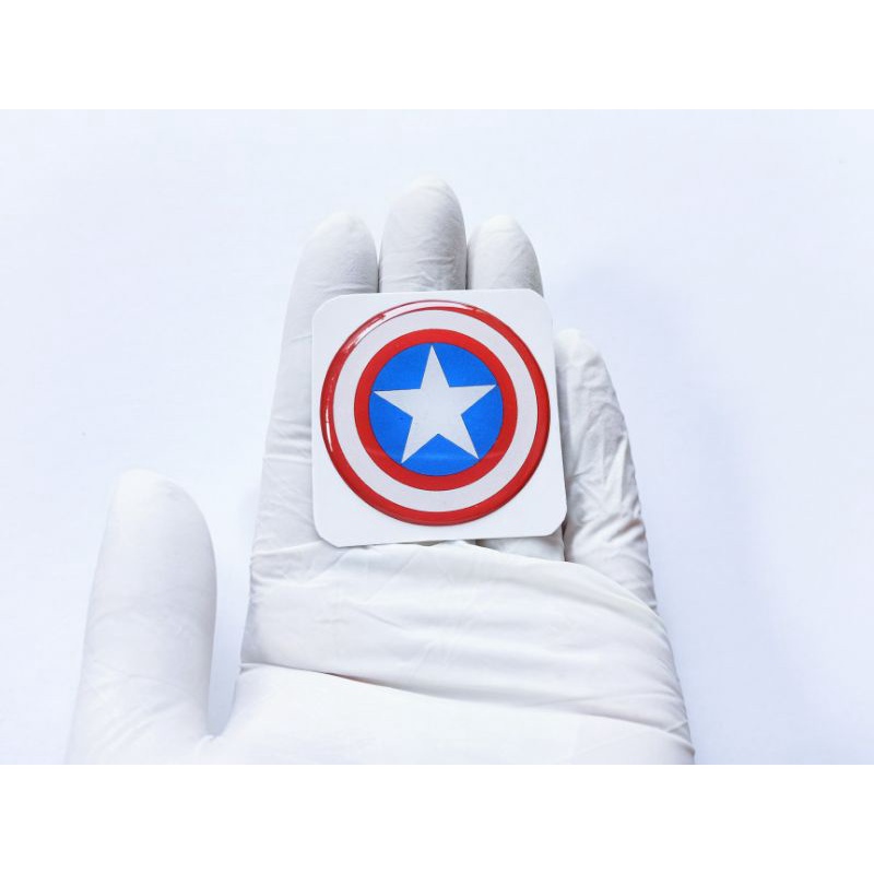 

Stiker timbul logo Captain America