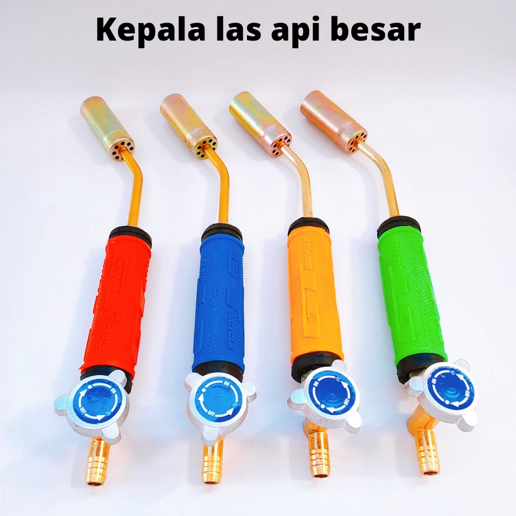kepala las gas elpiji api full biru besar dan kencang, alat bakar kulit kambing atau bulu domba, kom