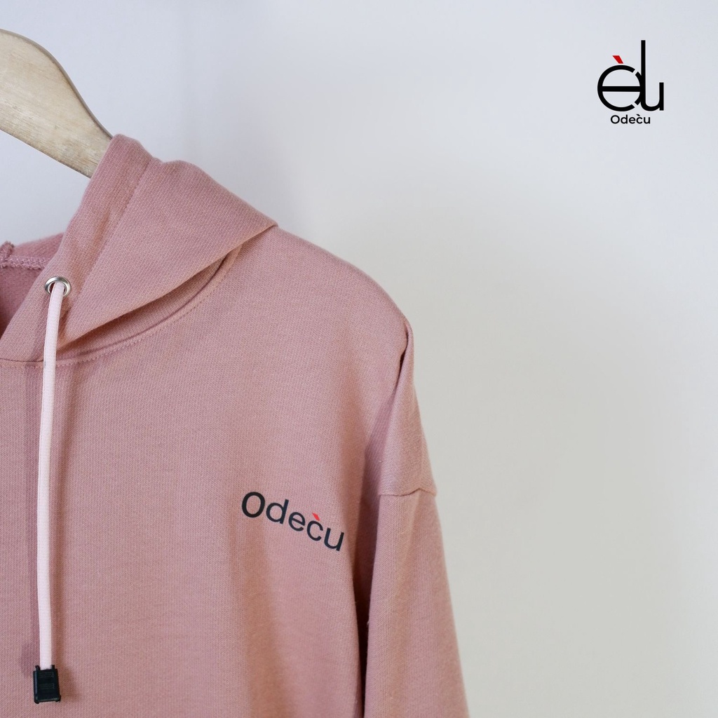 ODECU HOODIE DUSTY PINK SWEATER OVERSIZE WANITA PRIA