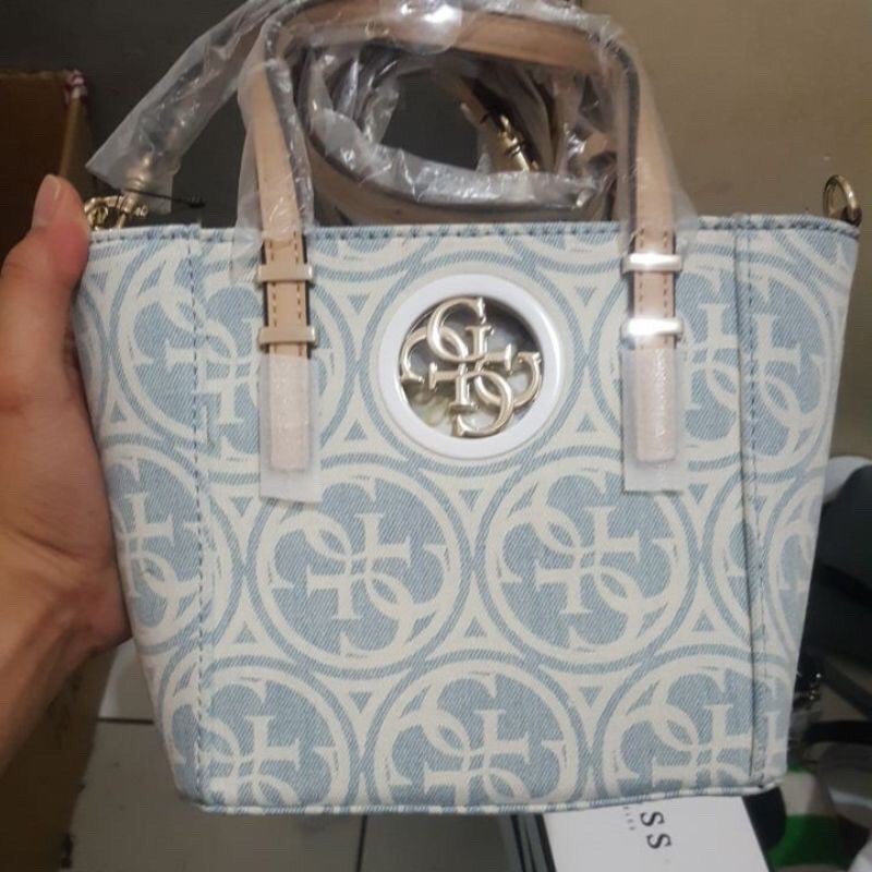 DISKON TOTE MINI GUESS OPEN ROAD DENIM ORI COUNTER ORIGINAL
