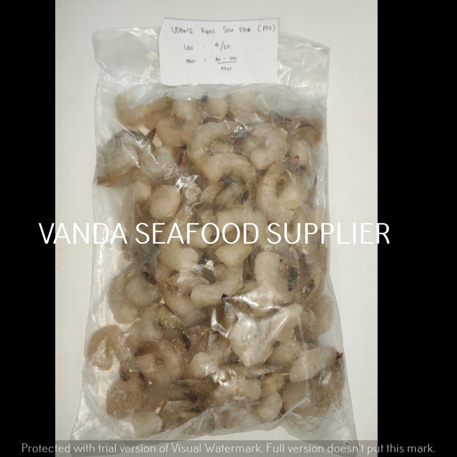 

Udang Kupas Sisa Ekor (PTO) LBS 41-50 @1kg (80-100 ekor)