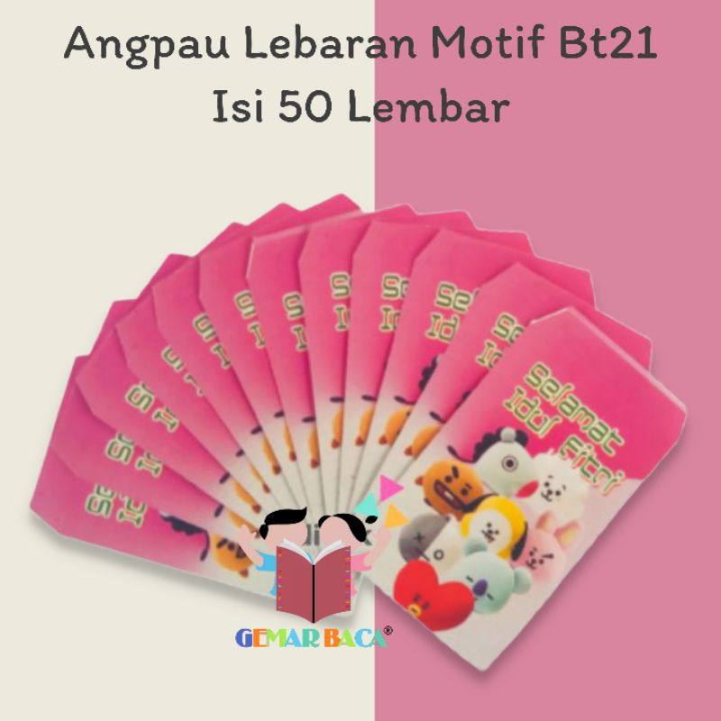 

Angpau Ampau Amplop Lebaran Terbaru Motif Bt21 Isi 50 Lembar