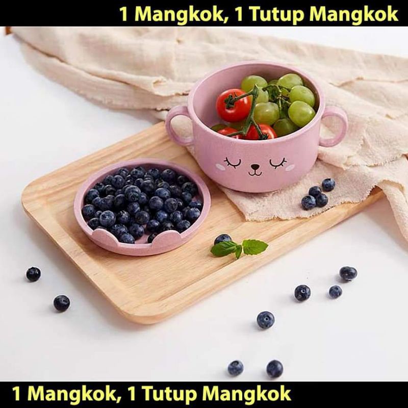 Mangkok Makan Anak Dengan Tutupnya