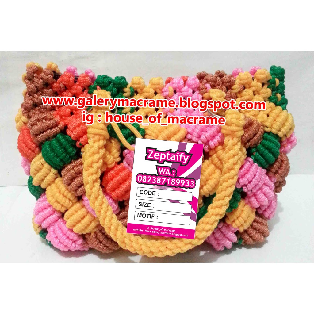 Tas Tali Kur Mini Bag Motif Kerang Jinjing