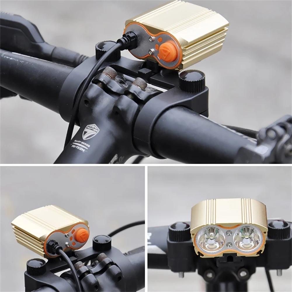 Lanfy Light Holder Cycling Front Light Bicycle Shelves Light Mount Klip Braket Lampu Tengah Lubang Dua