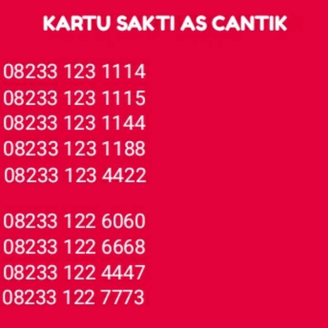 KARTU SAKTI AS CANTIK