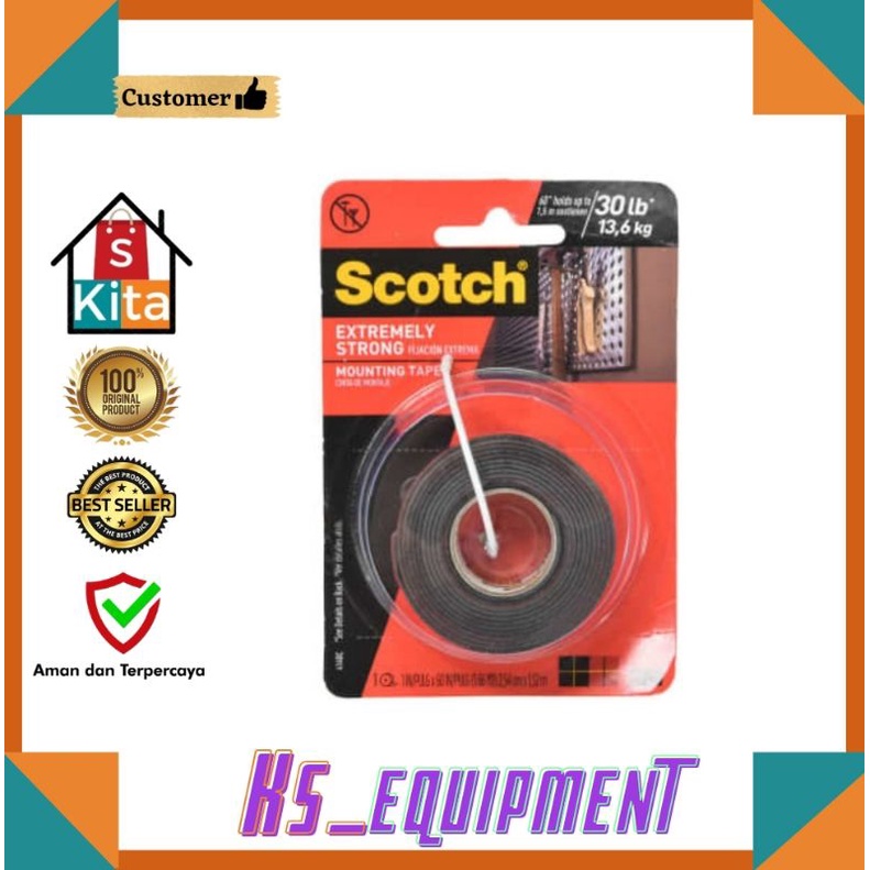 

Scotch Double tape Extreme 13,6 Kg Double tape indoor dan outdoor