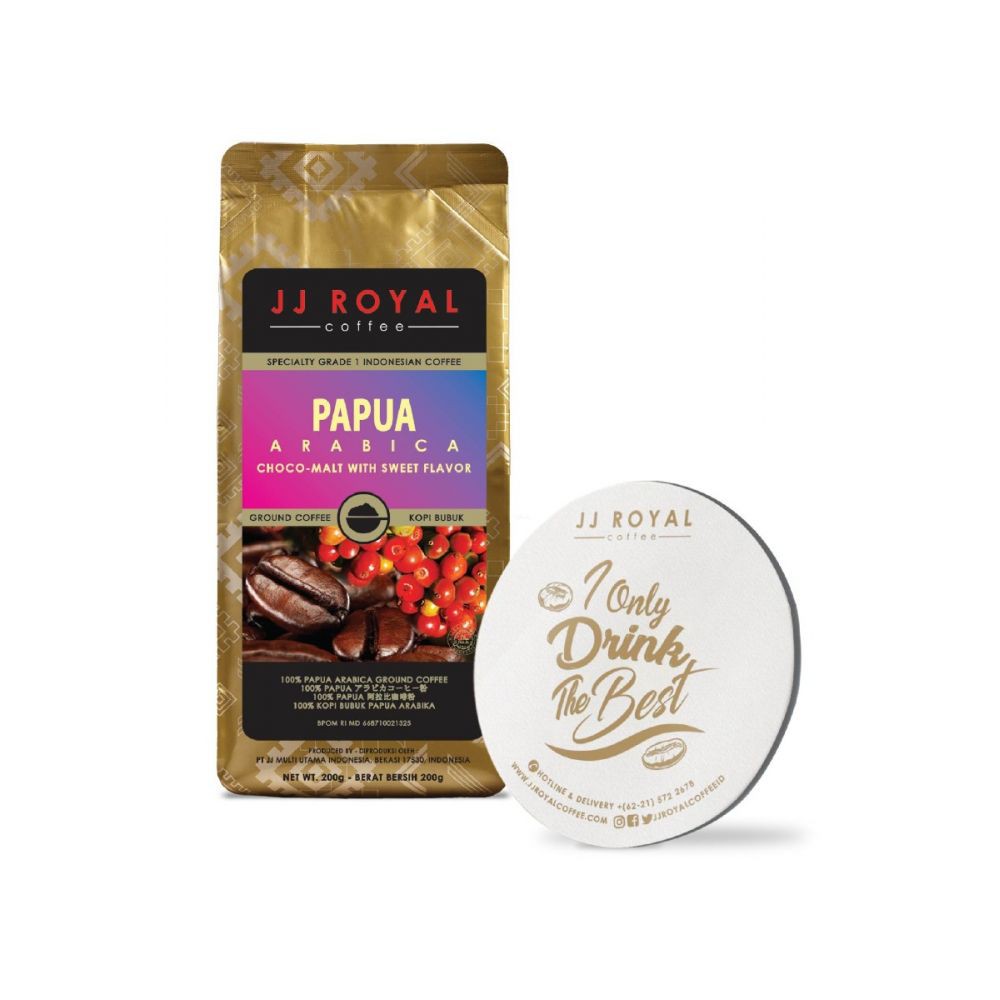 

JJ ROYAL PAPUA ARABICA 200GR BUBUK