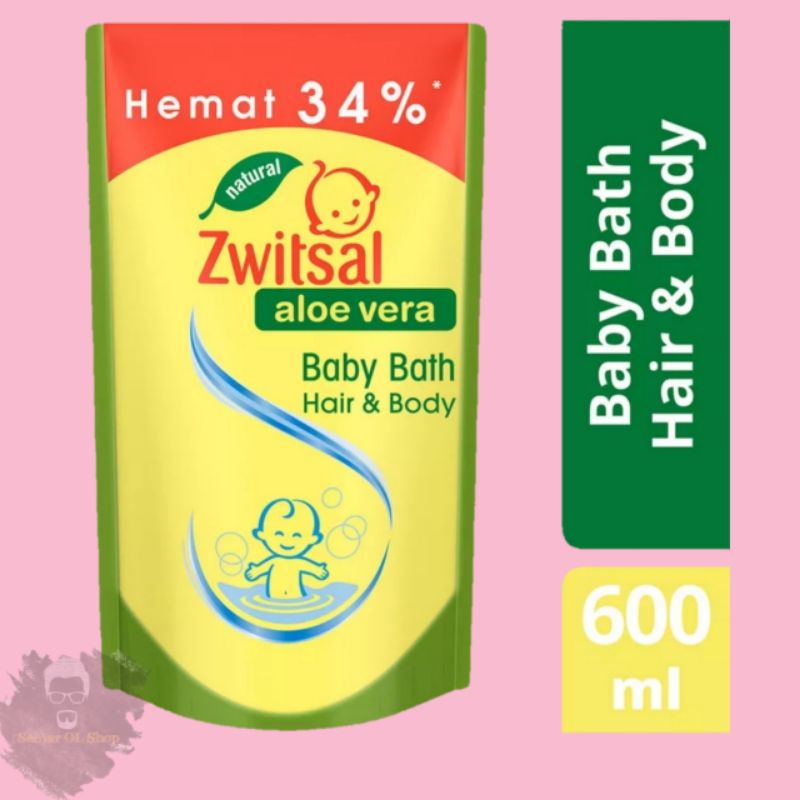 Zwitsal Baby Bath Hair &amp; Body Aloe Vera 600 mL