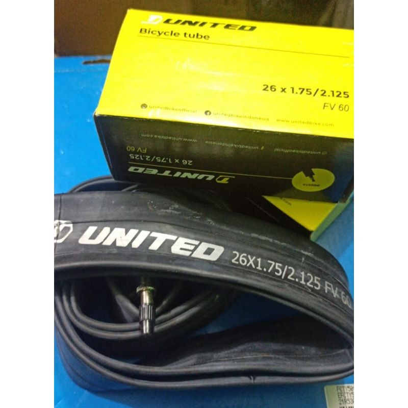 Ban dalam sepeda ukuran 26 × 1.75/2.125 UNITED