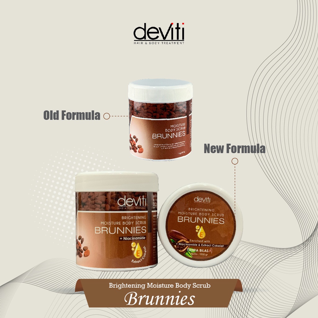 Deviti Moisture Body Scrub Brunnies Merileksasi dan Melembabkan Kulit