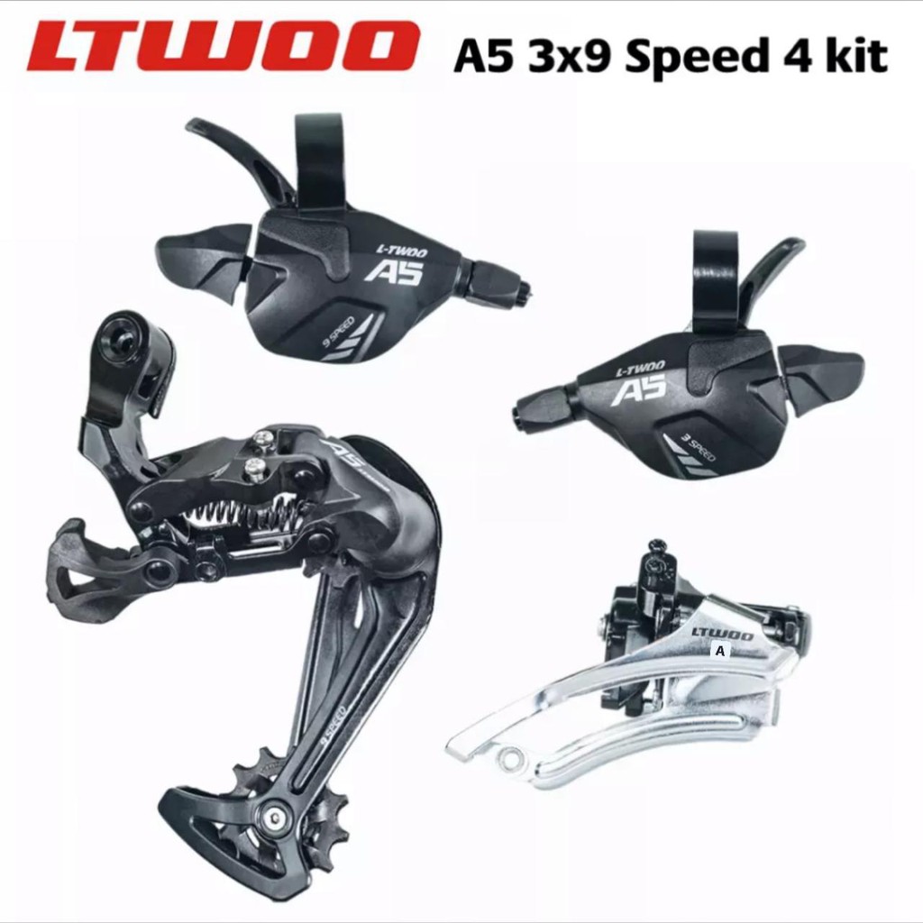 Mini Grupset 3 x 9 Speed Ltwoo A5 Shifter Kanan Kiri FD RD Short Cage Grupset Ltwoo