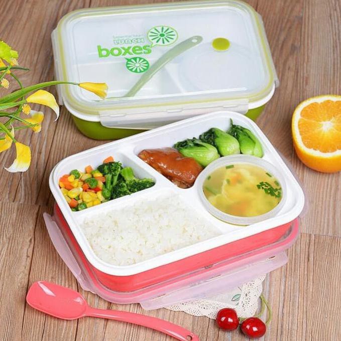 Terbaru Tempat Makan Lunch Box Yooyee Kotak Makan Yooyee 4 Sekat Kotak Bento