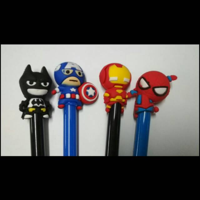 

12pcs Pulpen Super Hero / Pulpen Hero / Pena Super Hero / Pulpen Captain America