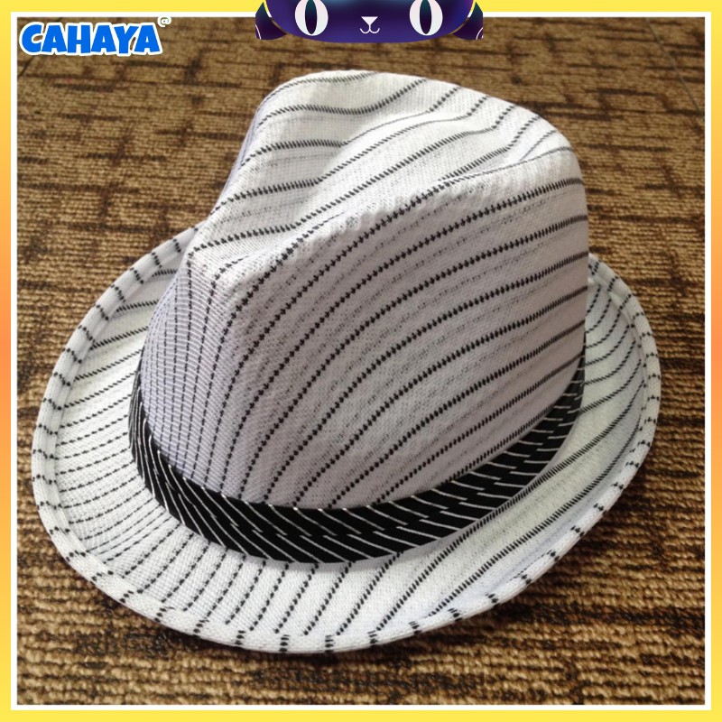 Topi tompi fedora jazz motif dewasa T3