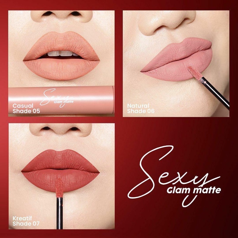 【Official Store】MS GLOW Sexy Glam Matte Lipcream Lipstick Lipmatte