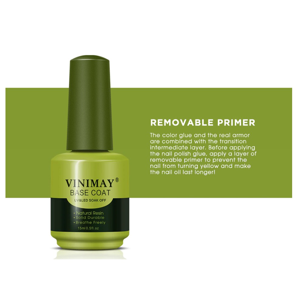 VINIMAY Nail Gel Magic Remover Soak Off Base Matte Top Coat Gel Nail Polish Gelpolish Nail Art Prime