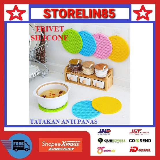 Tatakan Alas Panci Mangkok Silicone Trivet Mat Silikon Anti Panas