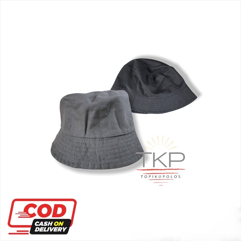 Topi Bucket Polos Premium Bucket Abu-abu Topi Bucket Grey