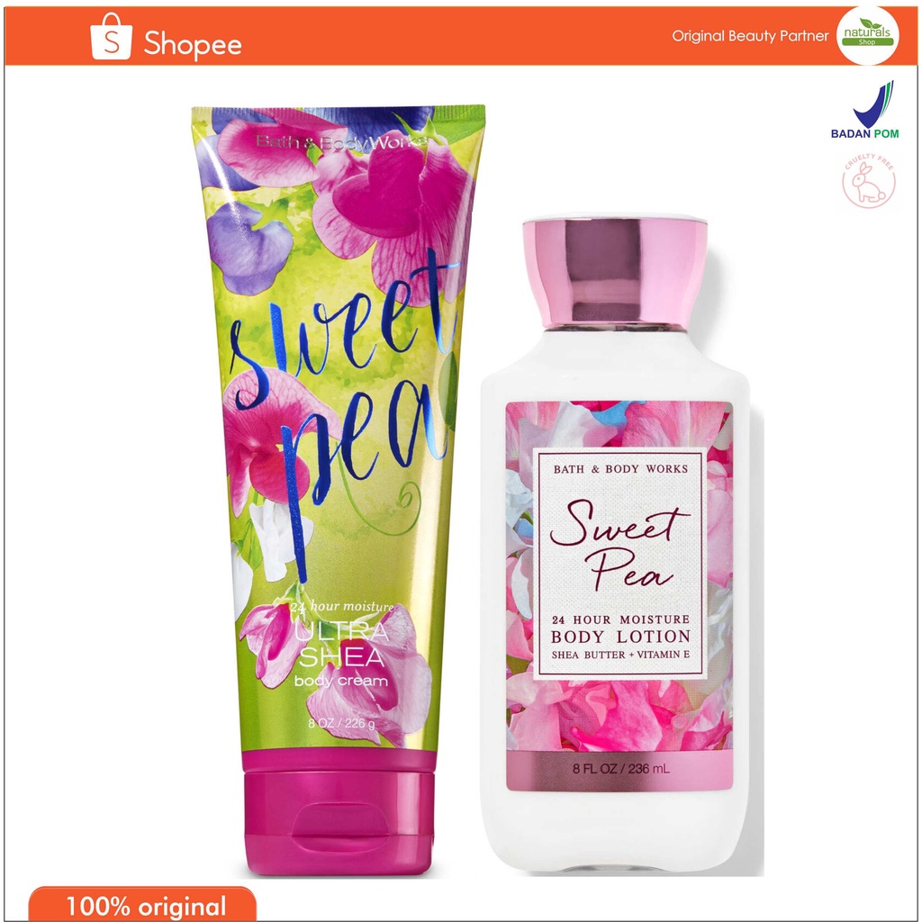 Jual BBW Bath And Body Works SWEET PEA Body Lotion 236 Ml / Body Cream ...