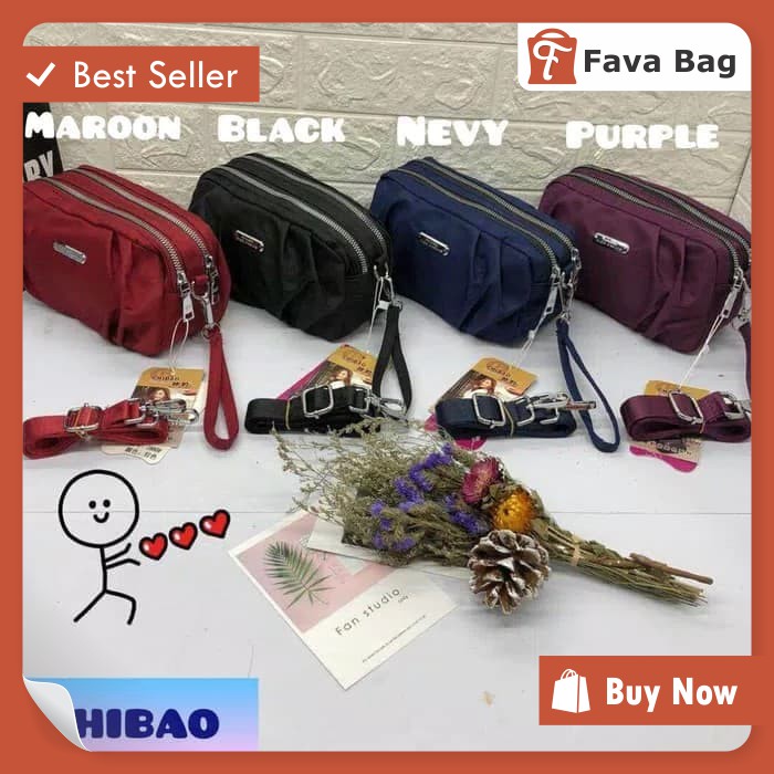 CB880 Pouch Import Chibao/Tas Selempang Import Chibao Mini 2Ruang - Ungu