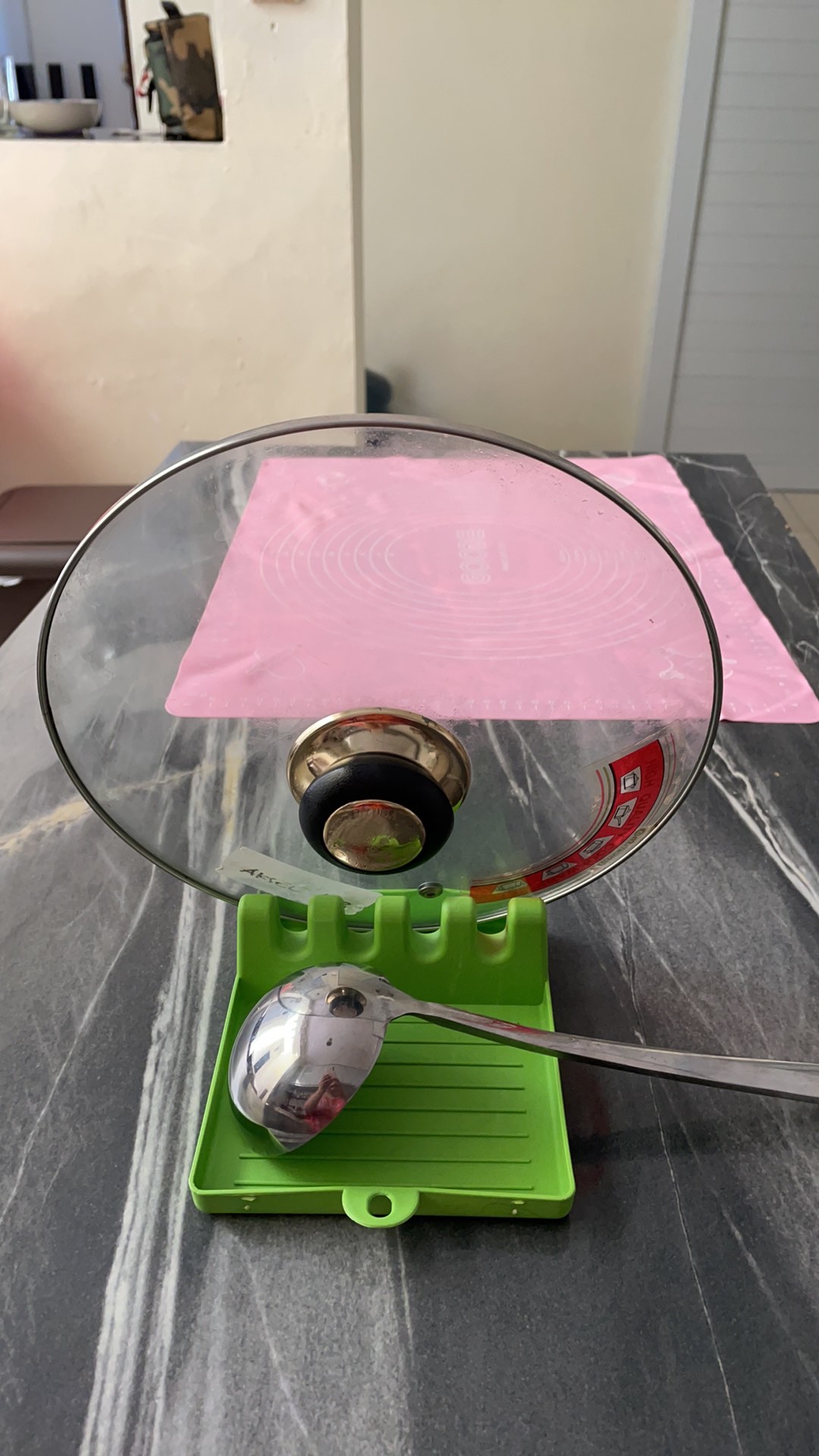 Holder Peralatan Masak Hp883m Rak Spatula Sutil Tutup Panci Non-slip