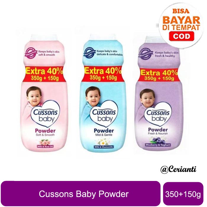 [350+150GR] Cussons Baby Powder 350 Gram | Bedak Bayi