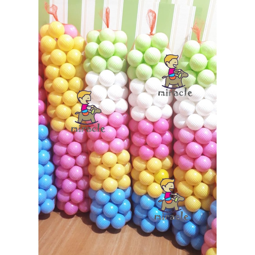 mandi bola warna PASTEL isi 50 pcs SNI - mandi bola warna - mandi bola pastel - bola isi 50