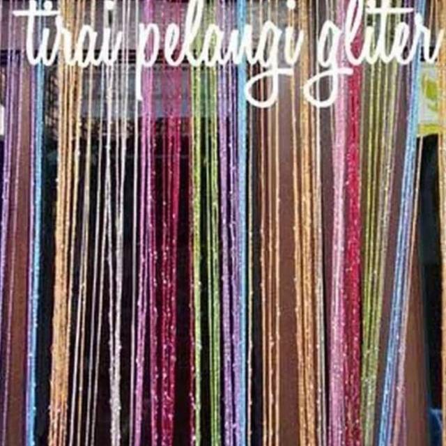 TIRAI GLITER PELANGI TIRAI CANTIK DEKORASI RUANGAN