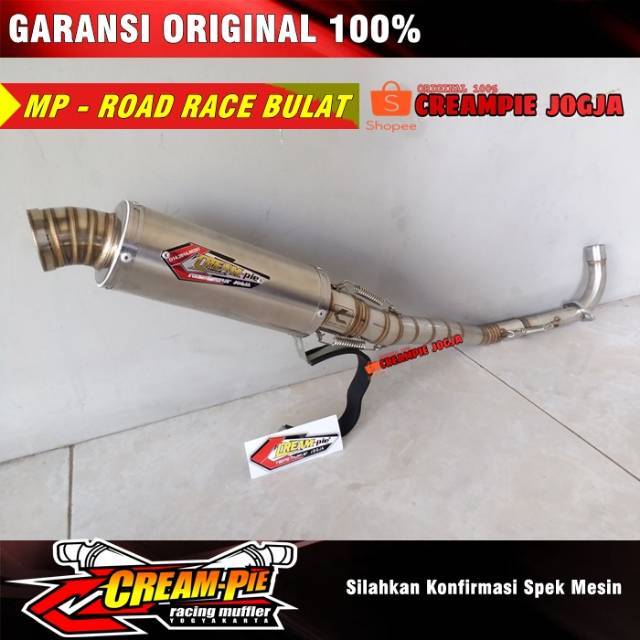 Knalpot Creampie Jupiter Z Type Bulat Stainless MP Roadrace