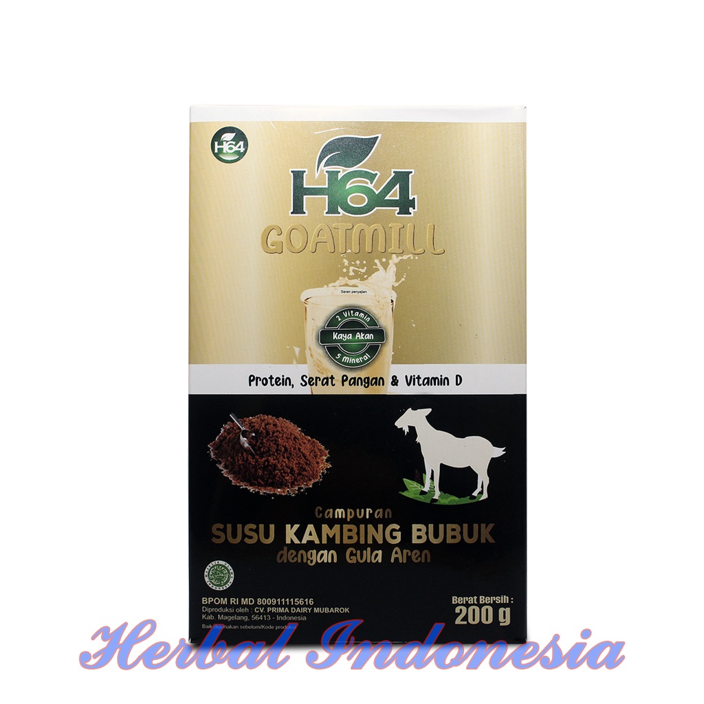 Susu Kambing Bubuk Etawa GOATMILK H64 dengan Gula Aren Isi 200 gr