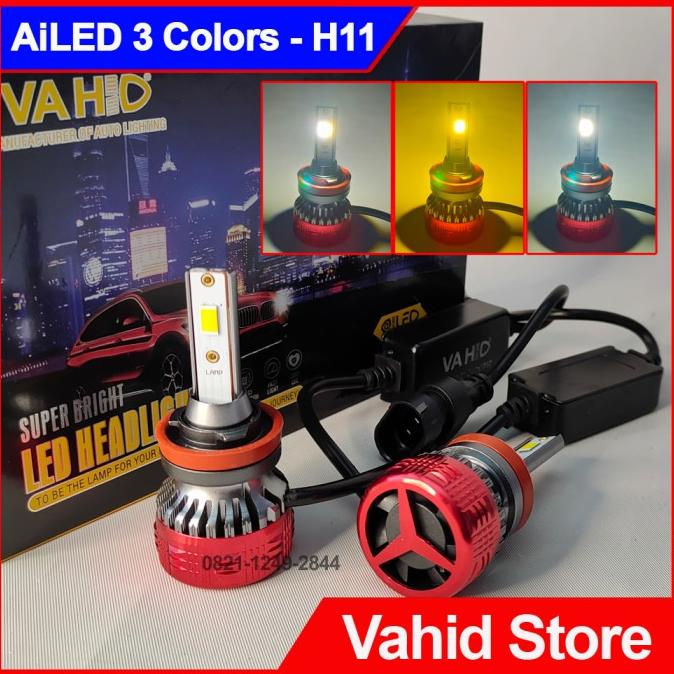 LED Vahid Three Colors | H11 | 3 Warna Dalam 1 Lampu