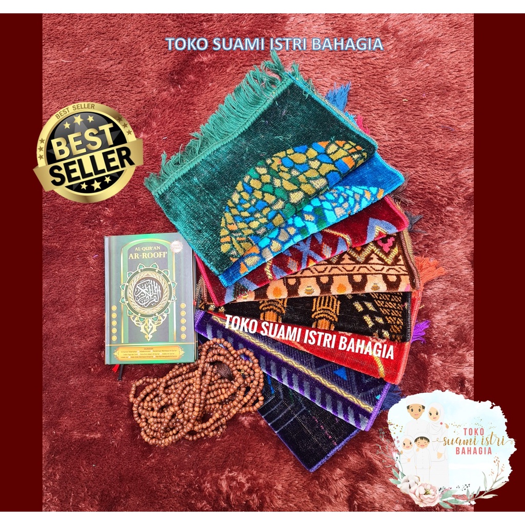 Sajadah Turki Dhodia Grade B 35 x 60 Cm Polos Motif Termurah Kepala Muka Kecil Anak Turki Velvet