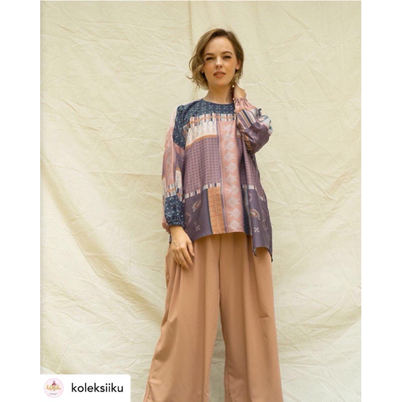 NEW MAROON PRINTED TAMOU SIZE LXL RIA MIRANDA X COTTONINK