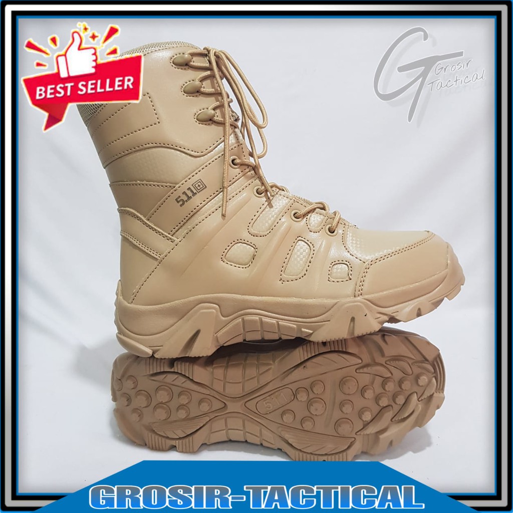 [067C] Sepatu Boots Pria/Sepatu Boots Tactical Pria  Bahan Cordura Sepatu Tactical  8 inc Warna Crea