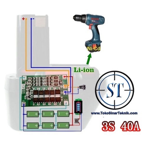 3S 40A Module Battery Baterai Case Charger Lithium Lion Cell 40 Amper 18650 PCB Protection Board 12.6V Balanced Charging