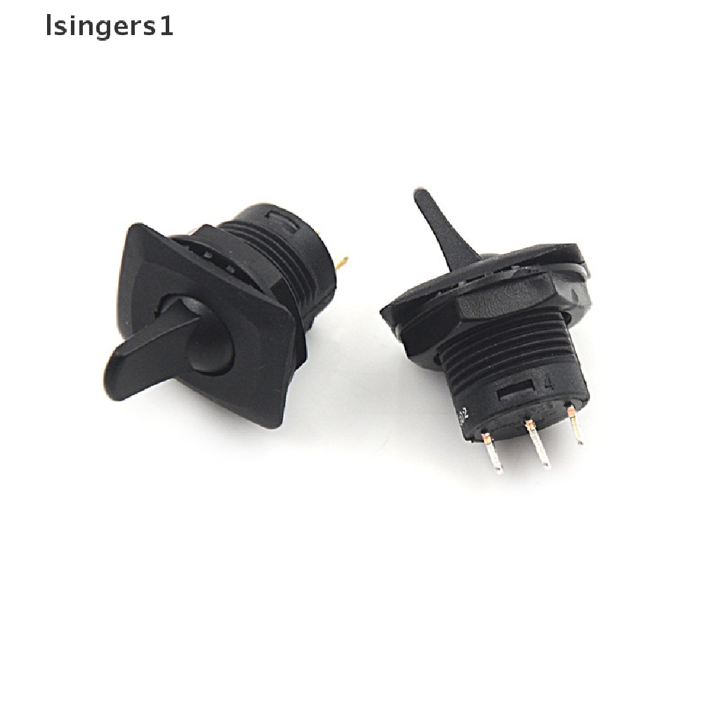 (lsingers1) 2pcs R13-402 Saklar Toggle Bulat 3Pin 2 Posisi Warna Hitam