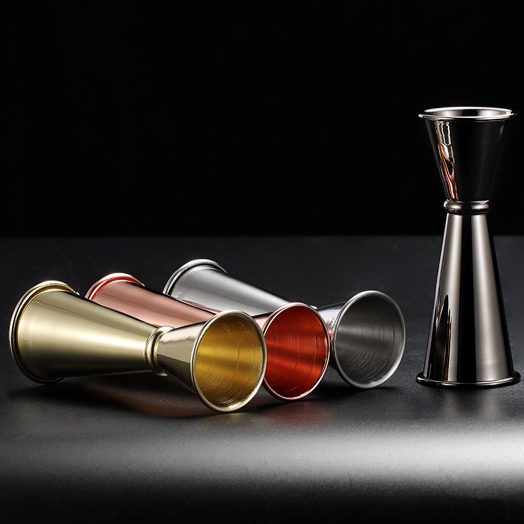 Top 1oz 1oz 1.5oz Double Cocktail Jigger Double Spirit Bartender Desain Ganda Semangat Minuman Stainless Steel