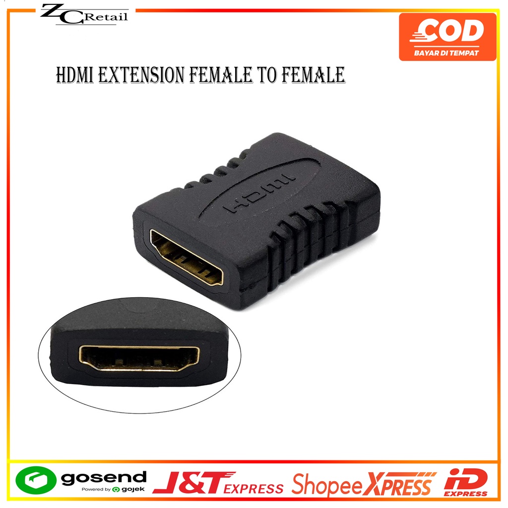 Connector Conector Konektor Converter konverter Port perpanjang Hdmi Female To Female