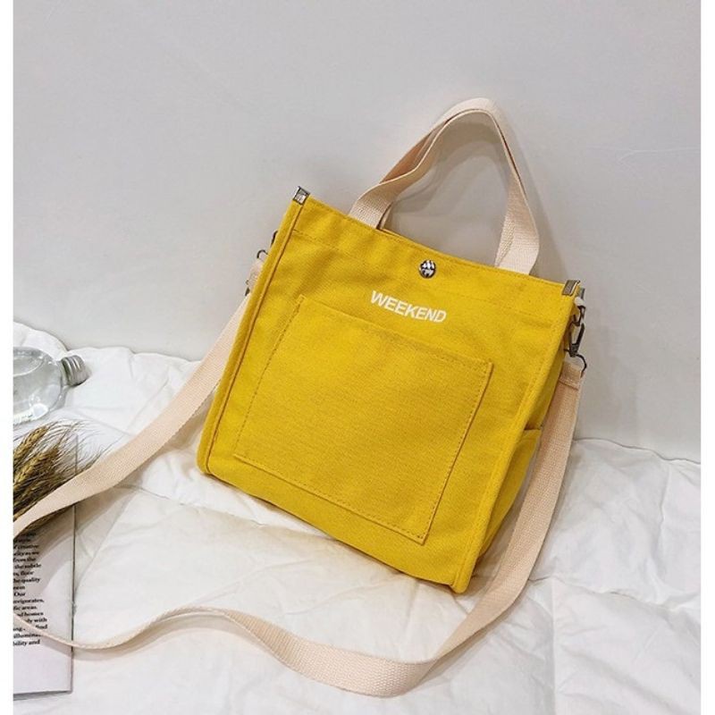 Medan Termurah KD022 Korean style Slingbag Fashion tas Canvas Premium import/Tas weekend