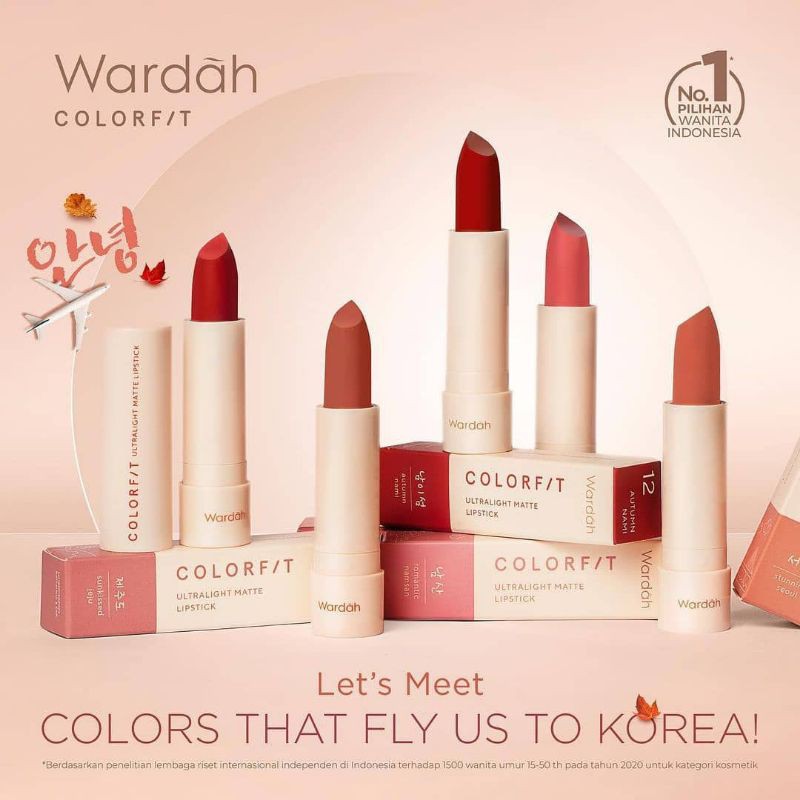WARDAH COLORFIT ULTRALIGHT MATTE LIPSTIK KOREAN EDITION